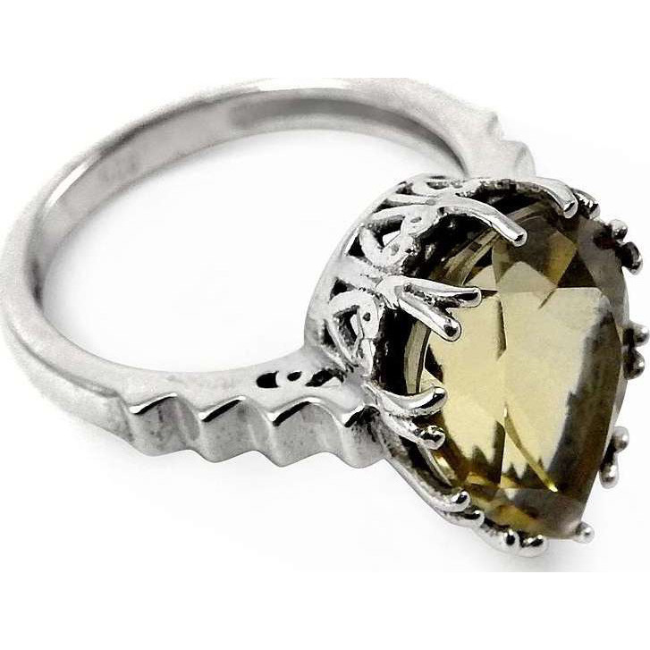 Before Time 925 Sterling Silver Citrine Ring