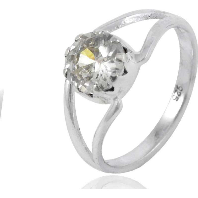 Island Fantasy 925 Silver White CZ Ring