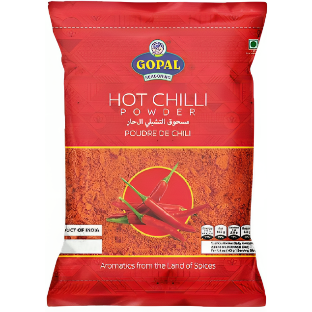 Case of 20 - Gopal Hot Chilli Powder - 500 Gm (17.36 Oz)