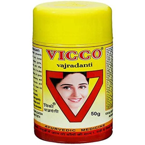 Case of 12 - Vicco Vajradanti Herbal Toothpowder - 50 Gm (1.76 Oz)