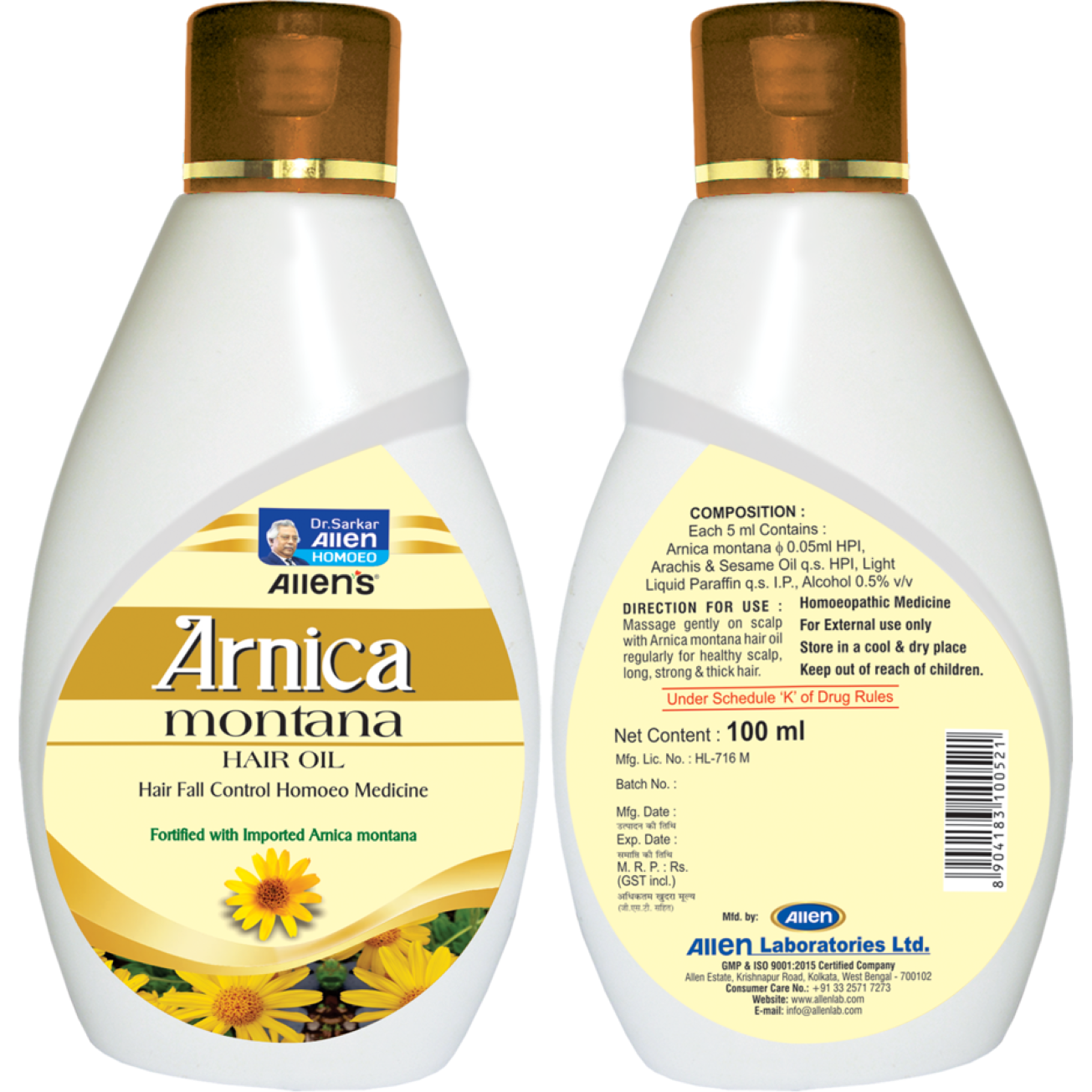 Allen Laboratories Arnica Montana Hair Oil 100 ml