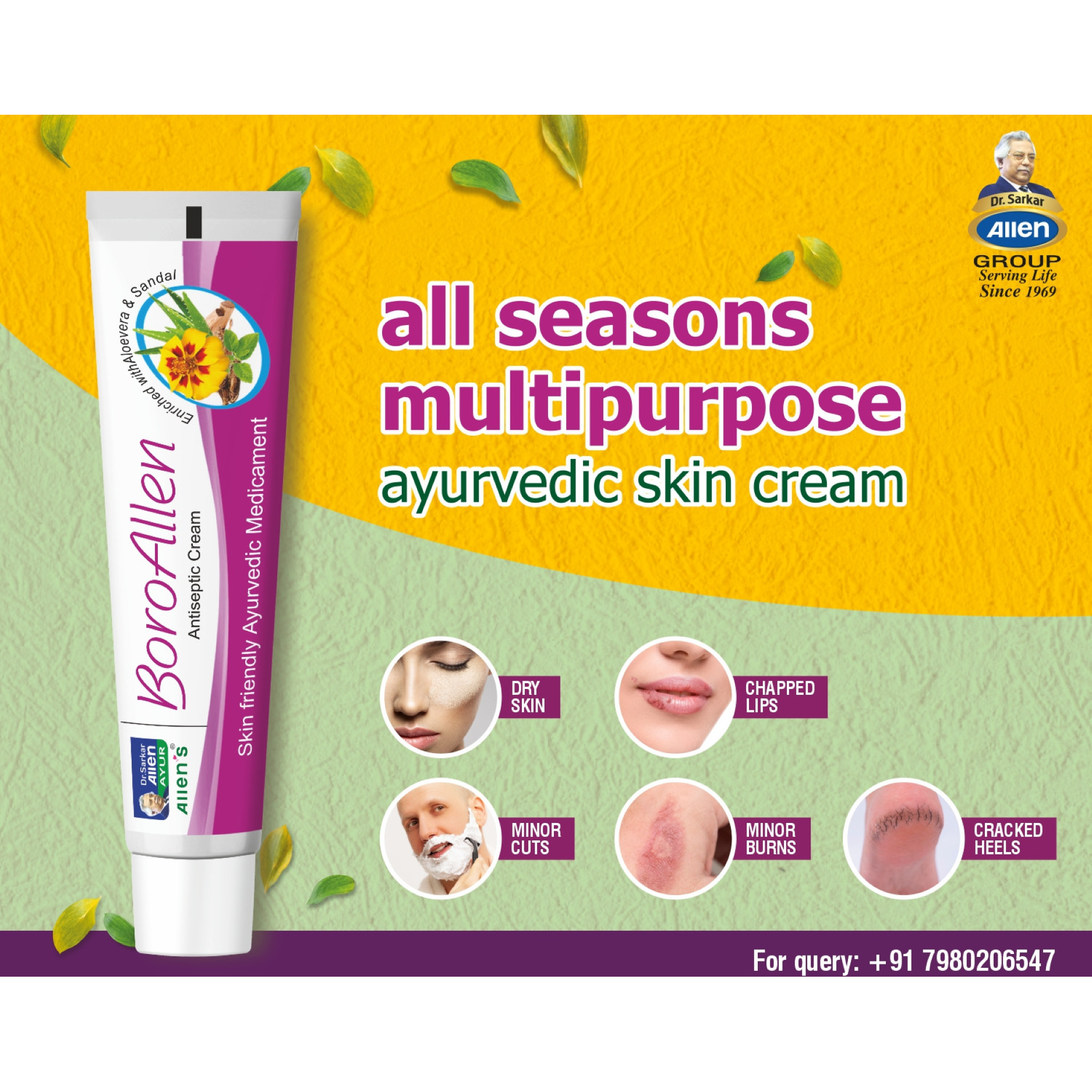 Allen Laboratories Boro Allen Anti Septic Cream 20 gm (Pack Of 4)