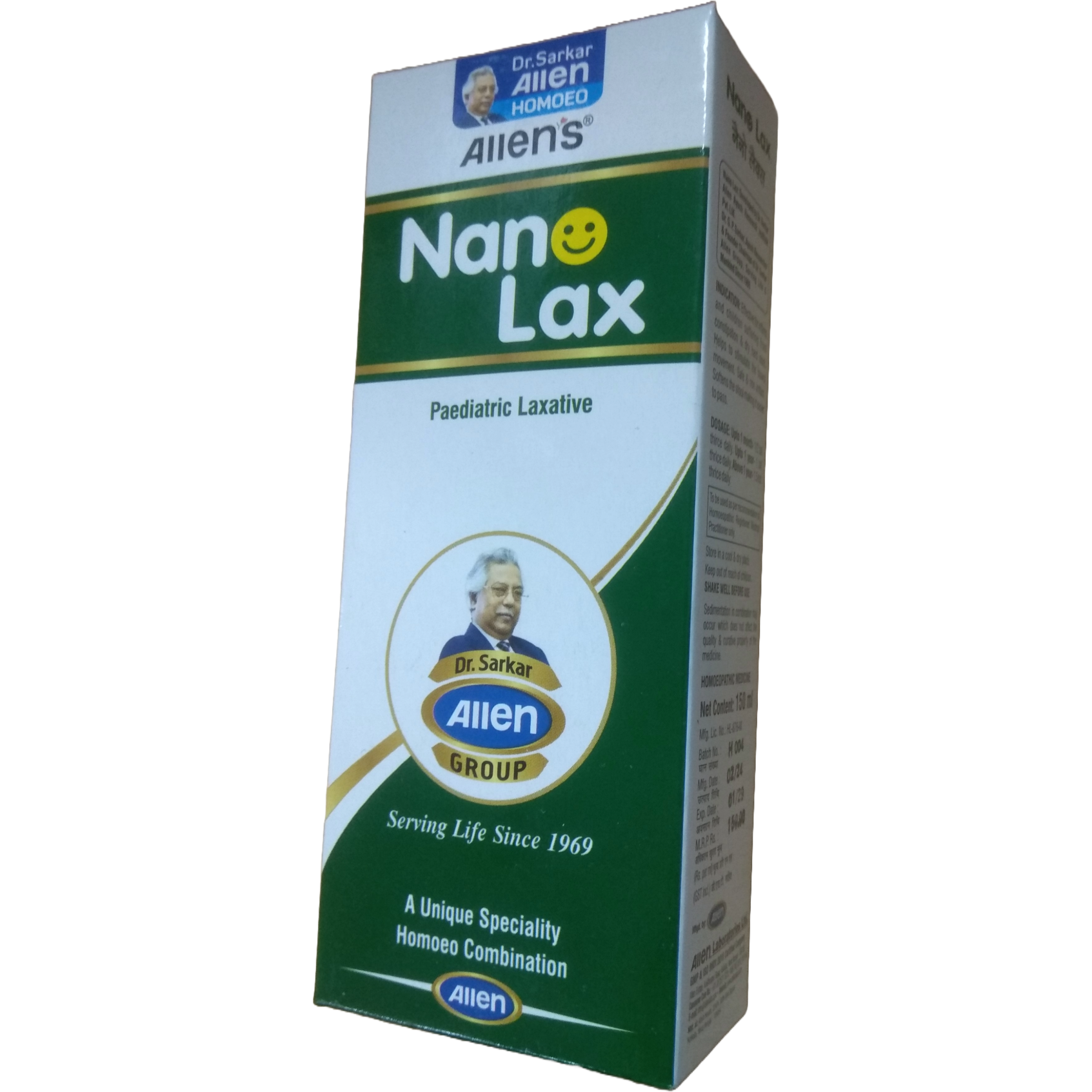 Allen Laboratories Nano Lax Paediatric Laxative 150 ml (Pack of 2)