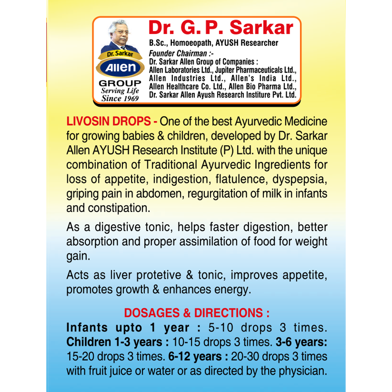 Allen Laboratories Livosin Drops 30 ml (Pack Of 2)