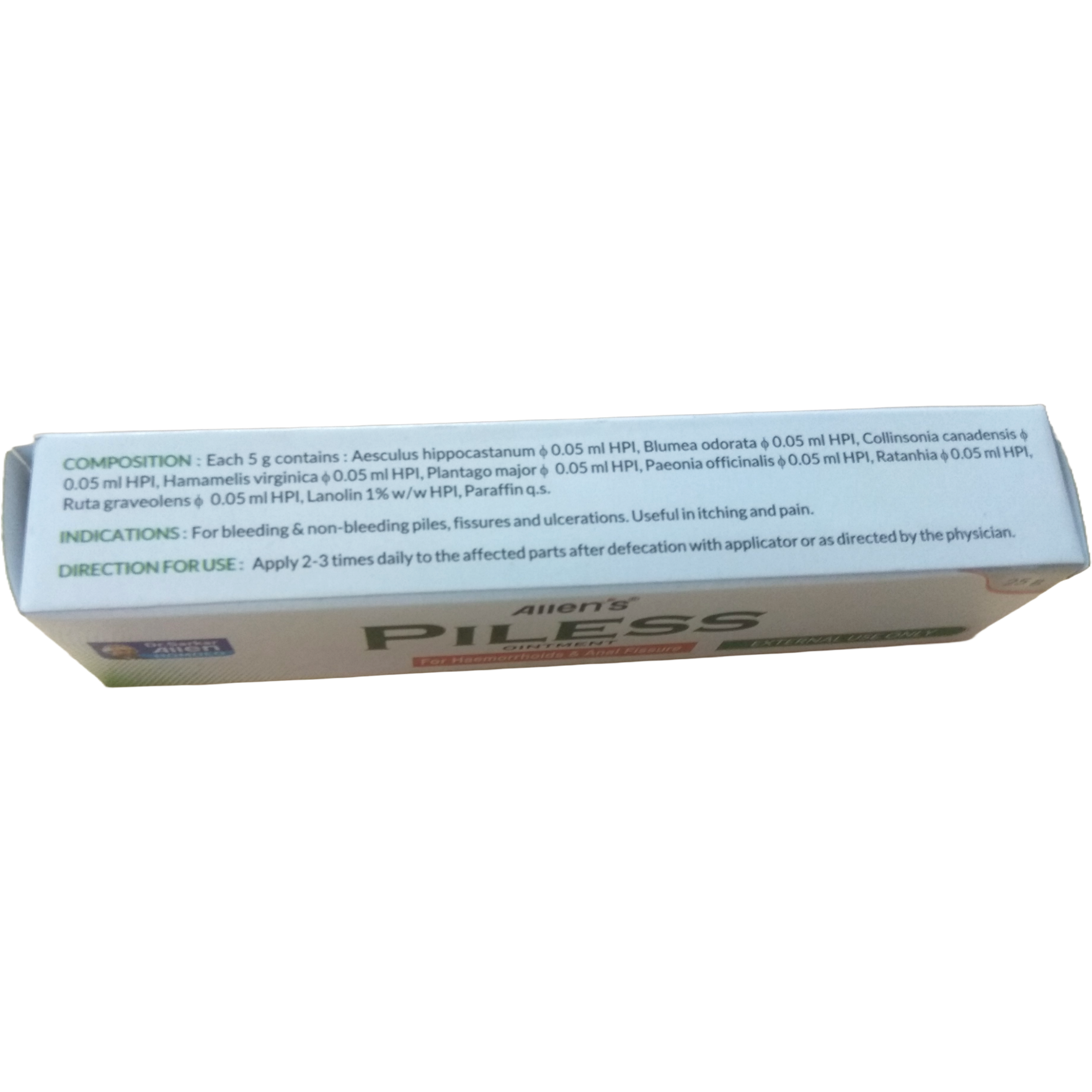 Allen Laboratories Piless Ointment 25 gm (Pack of 4)