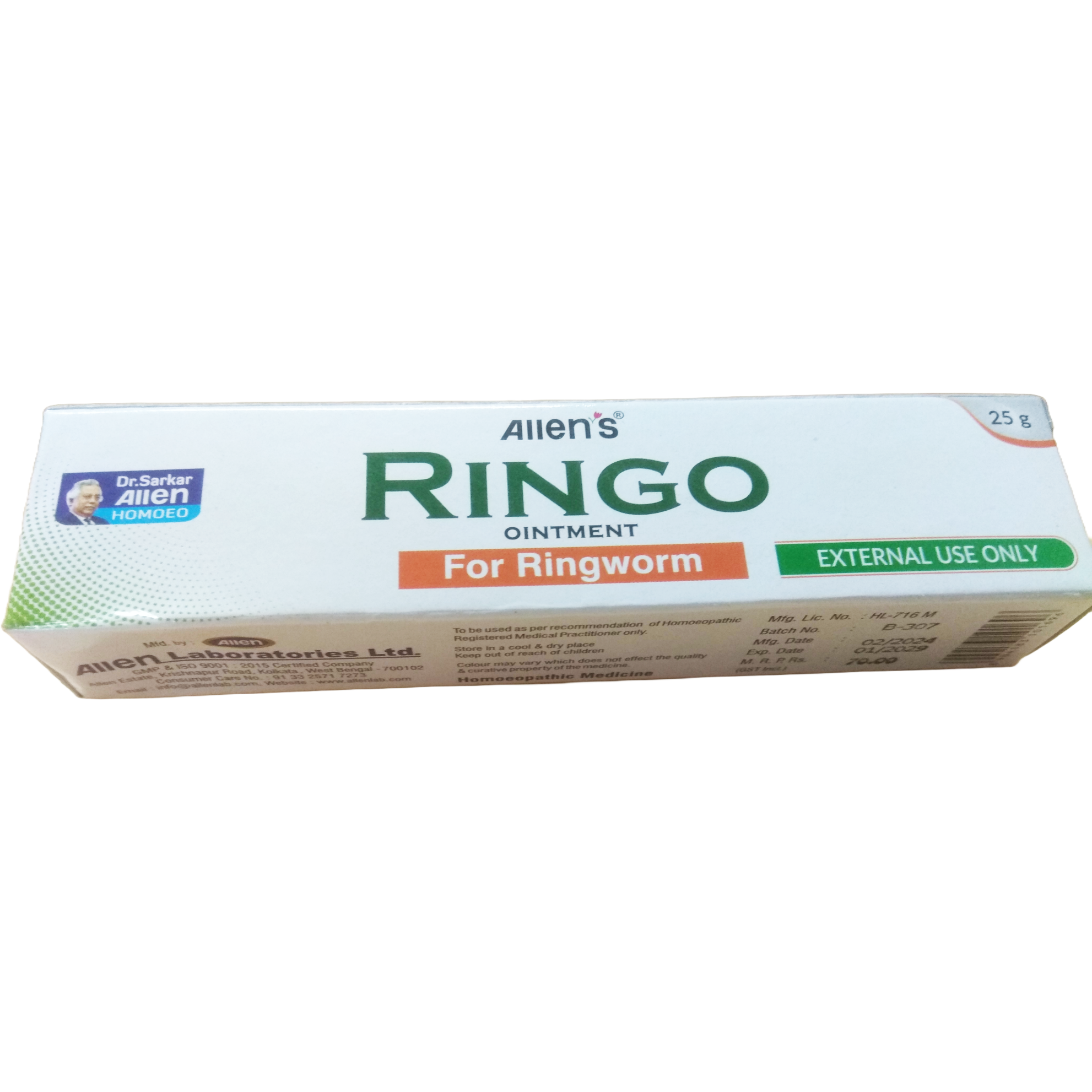 Allen Laboratories Ringo Ointment 25 gm (Pack of 4)