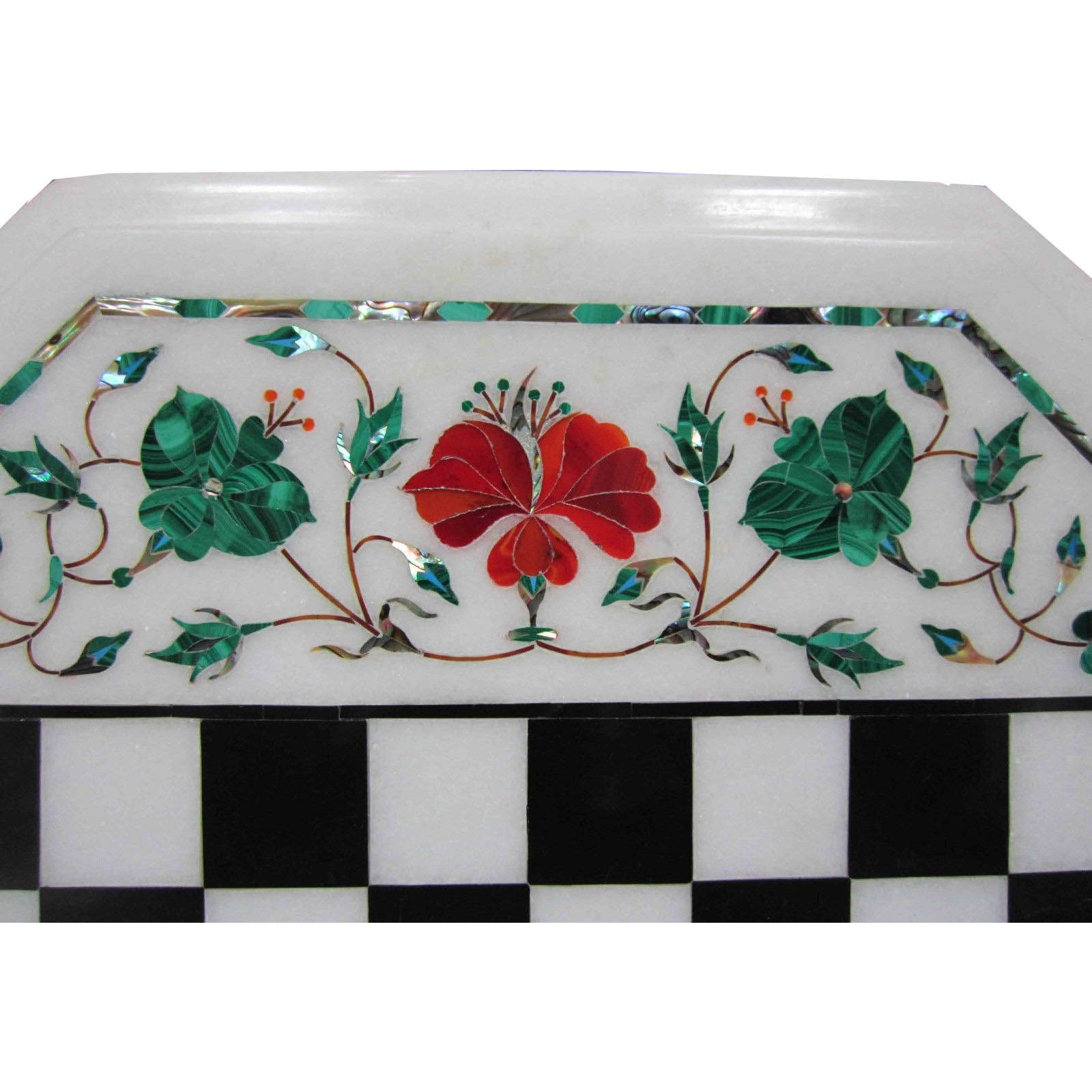 White Marble Chess Table Top