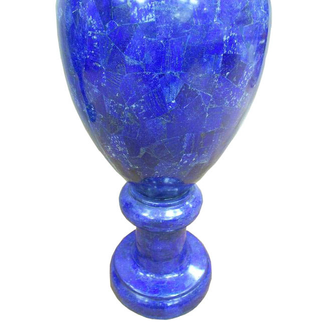 Blue Marble Flower Vase