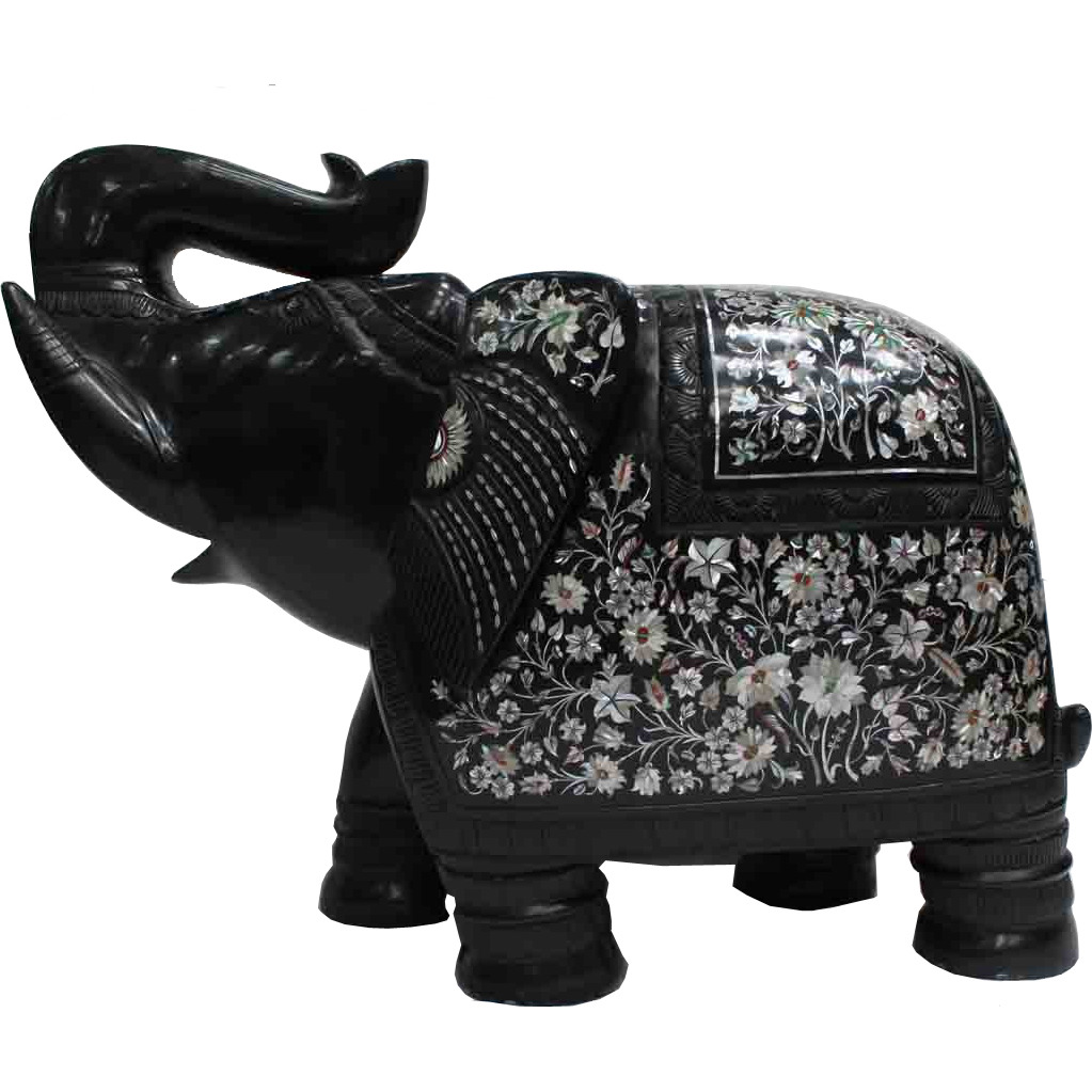 Black Marble Elephant