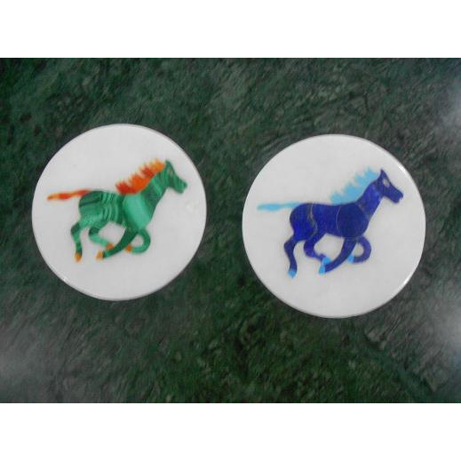 White Marble Coaster Set