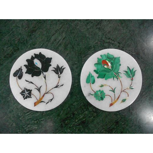 White Marble Coaster Set