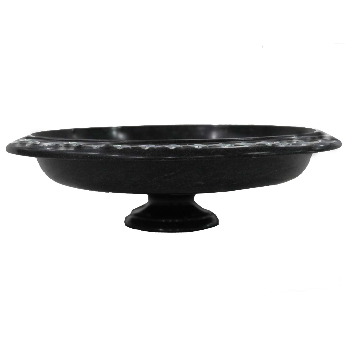 Black Marble Fruit Bowl Paua Shell Pietra Dura Home Decorative Christmas Gifts