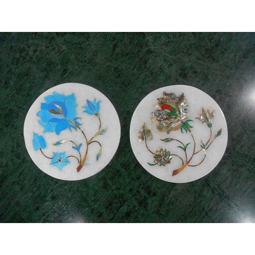 White Marble Coaster Set