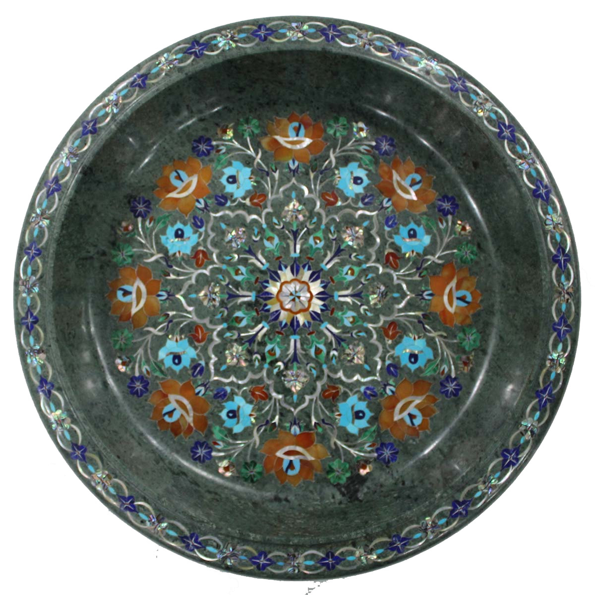 Green Marbe Fruit Bowl