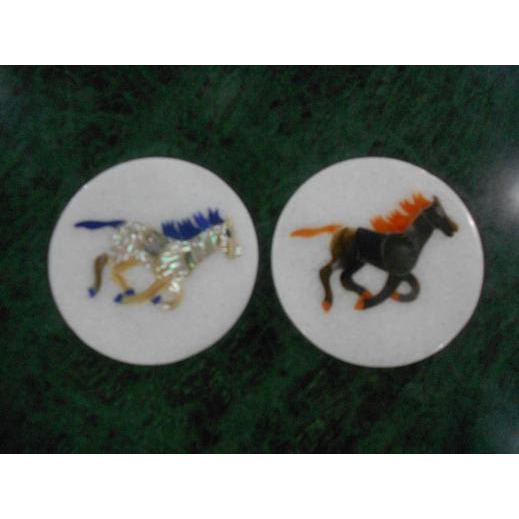 White Marble Coaster Set