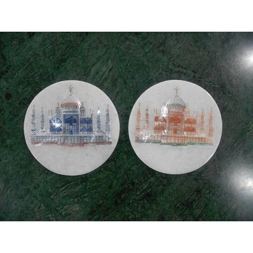White Marble Coaster Set