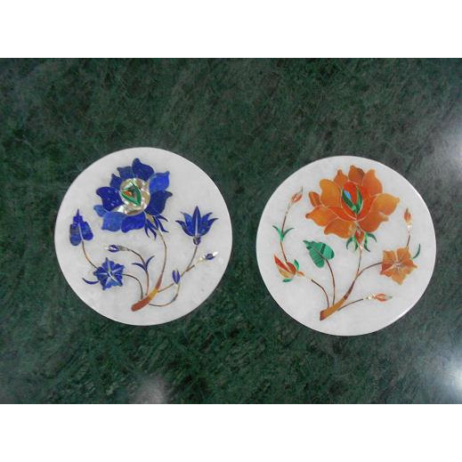 White Marble Coaster Set