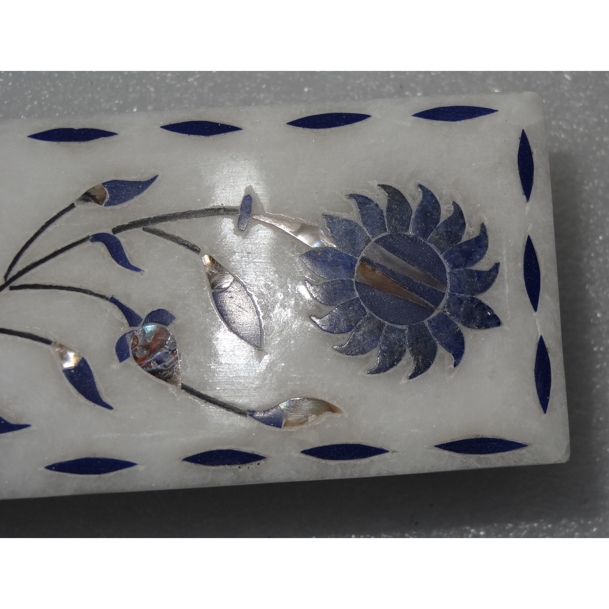 White Marble Jewelry Box/Pencil Box