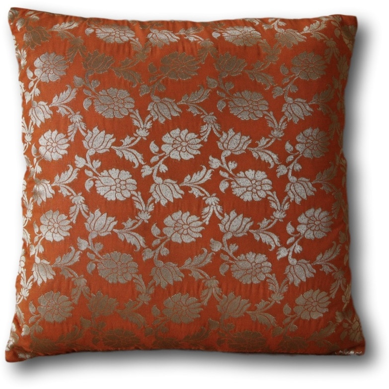 Silk Brocade Pillow Cover - 16  x16   -