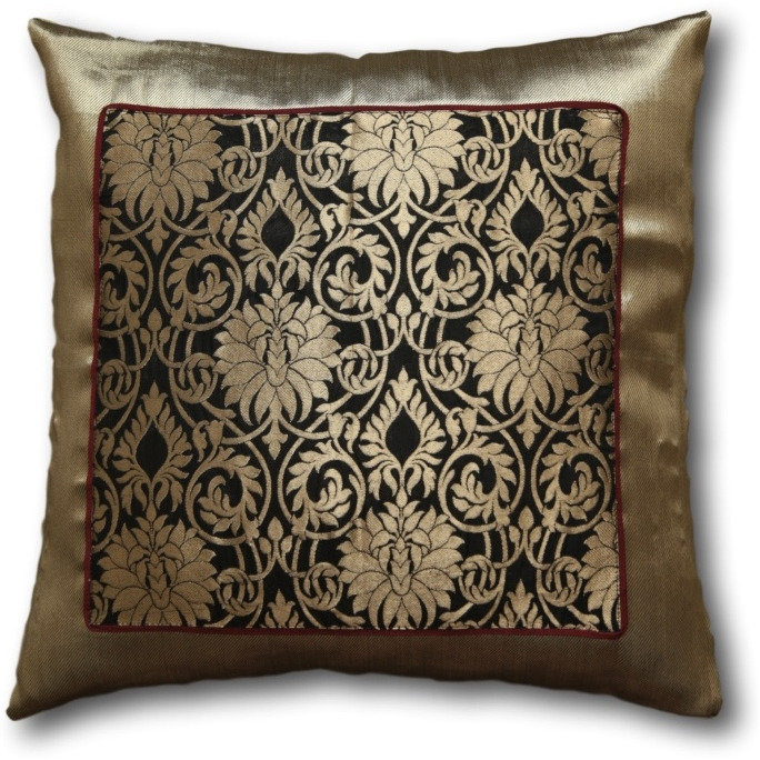 Silk Brocade Pillow Cover - 16  x16   -