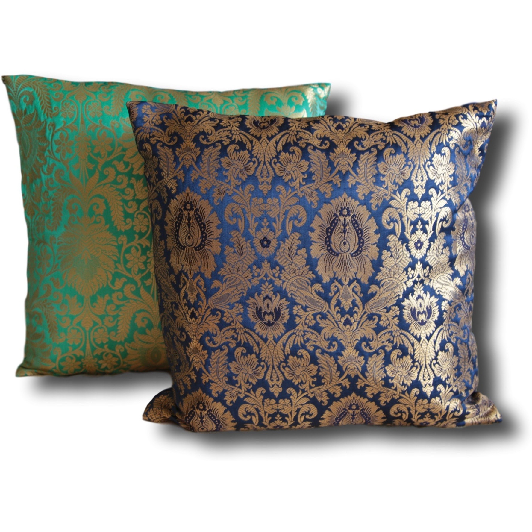 Silk Brocade Pillow Cover - 16  x16   -