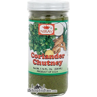 Nirav Coriander Chutney (7.74 oz bottle)