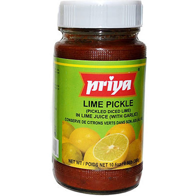 Priya Lime Pickle With Garlic (300 gm bottle)