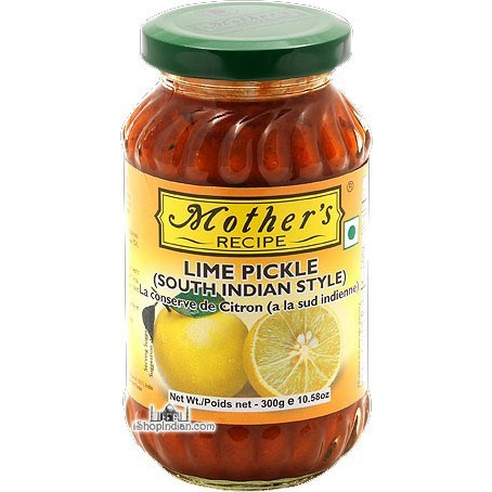 Mother's Recipe Lime Pickle (South Indian Style) (10.5 oz bottle)