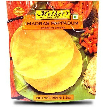 Mother's Recipe Madras Pappadums (Appalam) (3.5 oz pack)