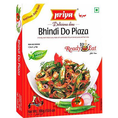 Priya Bhindi Do Piaza (Ready-to-Eat) (10.6 oz box)