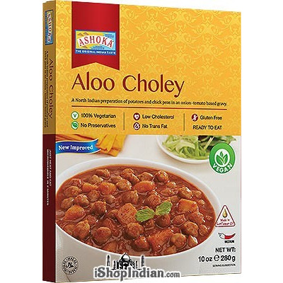 Ashoka Aloo Choley (Ready-to-Eat) (10 oz box)