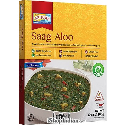 Ashoka Saag Aloo (Ready-to-Eat) (10 oz box)