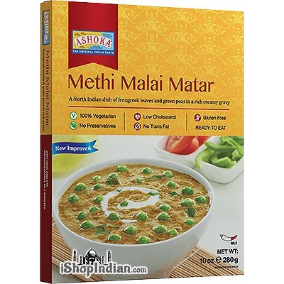 Ashoka Methi Malai Matar (Ready-to-Eat) (10 oz box)