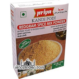 Priya Kandi Podi - Redgram Spice Mix Powder (3.5 oz box)