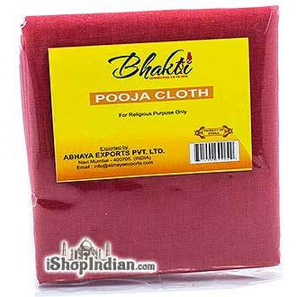 Bhakti Pooja Cloth - Red (1 cloth)