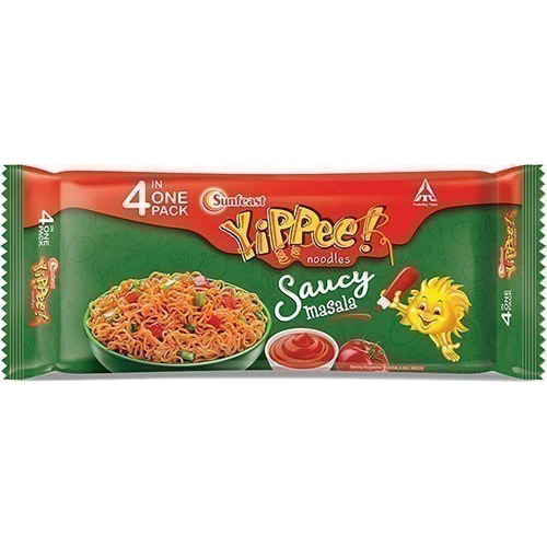 Sunfeast Yippee Noodles - Saucy Masala - Quad Pack (270 gm pack)