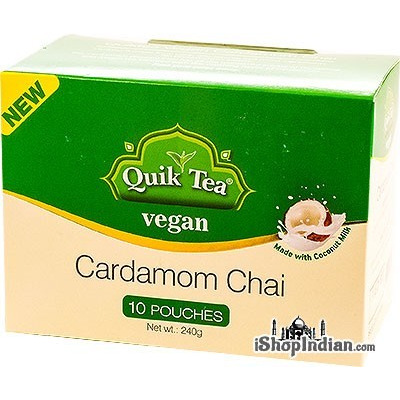 Quik Tea - Instant VEGAN Cardamom Chai (10 Pack) (10 pack box)