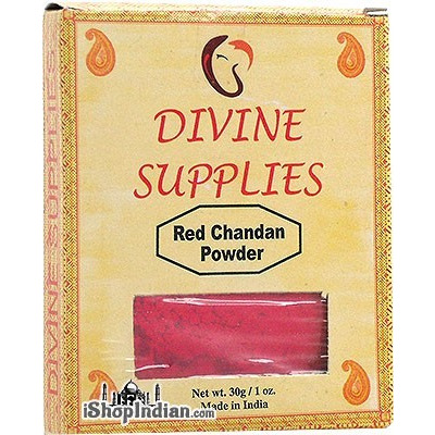 Divine Supplies Red Chandan Powder (1 oz box)