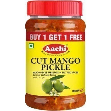 Aachi Cut Mango Pickle - BUY 1 GET 1 FREE! (7 oz bottle)