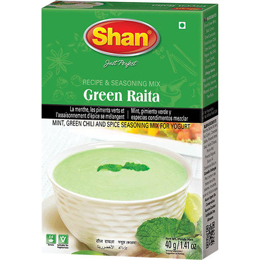 Shan Green Raita - Yogurt Seasoning Mix (40 gm box)