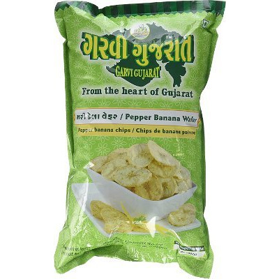 Garvi Gujarat Pepper Banana Wafers (6.35 oz bag)