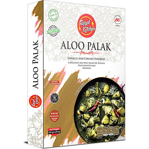 Regal Kitchen Aloo Palak (Ready-to-Eat) - BUY 2 GET 1 FREE! (10 oz box)