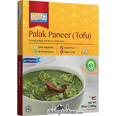 Ashoka Palak Paneer (Tofu) Vegan (Ready-to-Eat) (10 oz box)