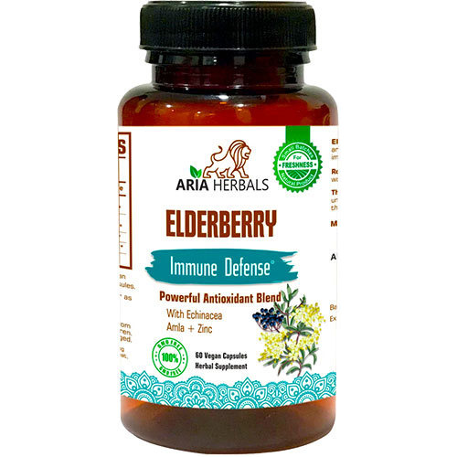 Aria Herbals Elderberry - Immune Defense - Powerful Antioxidant Blend - 60 caps (60 ct)