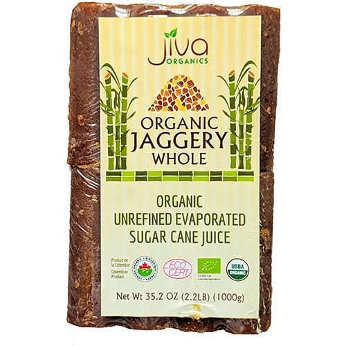 Jiva Organics Jaggery Whole (Gur, Rapadura, Panela) - 2.2 lbs (2.2 lbs pack)