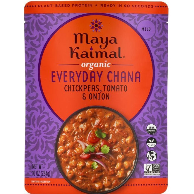 Maya Kaimal Organic Everyday Chana - Chickpeas + Tomato + Onion (10 oz pouch)