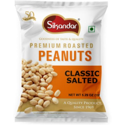 Sikandar Premium Roasted Peanuts - Classic Salted (5.29 oz bag)