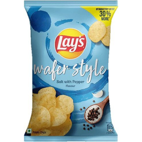Lay's Wafer Style - Salt with Pepper Chips (50 gm pack)