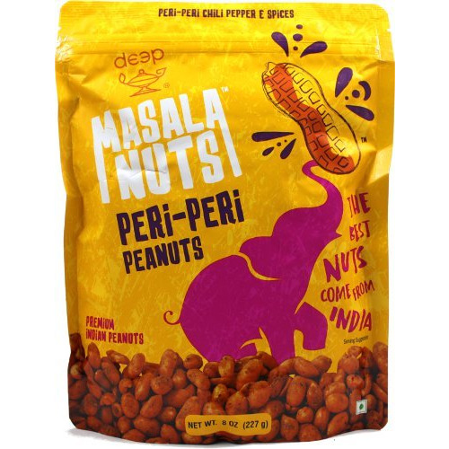 Deep Masala Nuts - Peri-Peri Peanuts (8 oz bag)