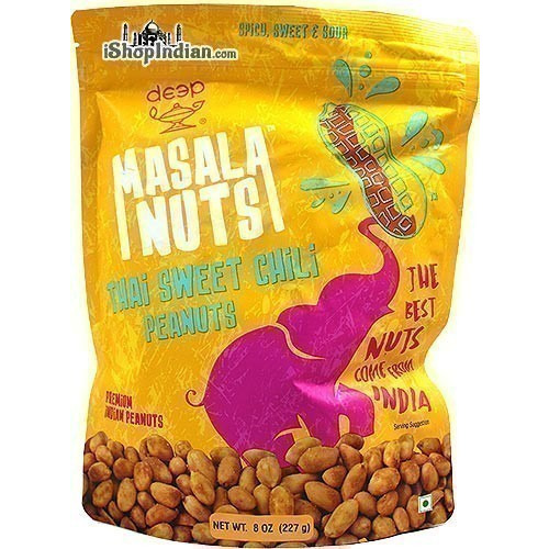 Deep Masala Nuts - Thai Sweet Chili Peanuts (8 oz bag)